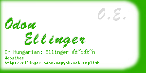odon ellinger business card